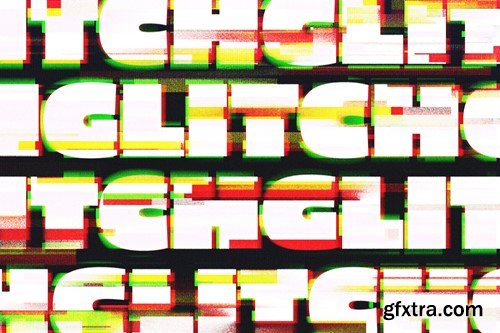 90s VHS Glitch Text Effect A6UUW7A