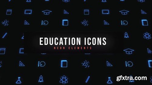 Videohive Education Neon Icons 47154310