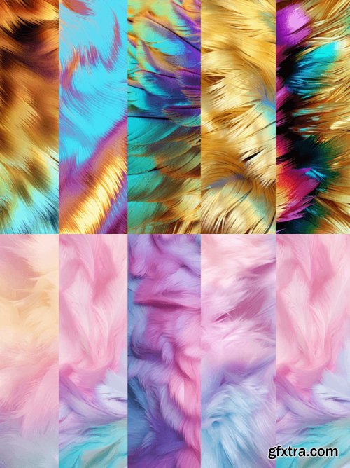 Colorful Fur & Hair Textures Collection
