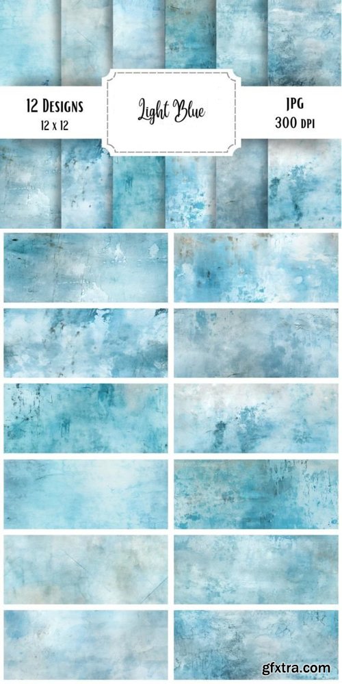 Grunge Light Blue Textures Pack