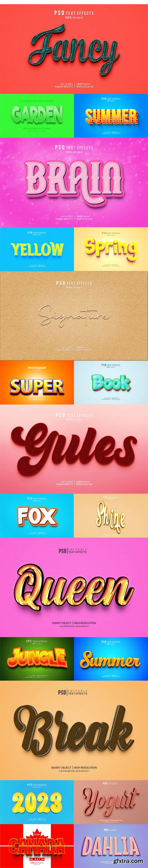 20 Creative Editable 3D Text Effects for Photoshop