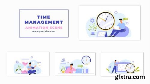 Videohive Work Time Management Character Animation Scene 47262457