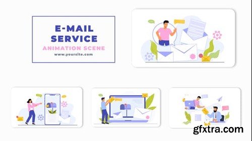 Videohive Computer E Mail Service Animation Scene After After Effects Template 47247676