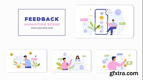 Videohive Feedback and Rating Vector Animation Scene 47248870