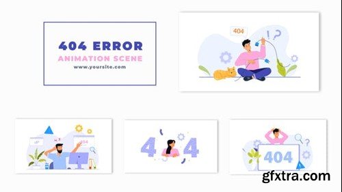 Videohive Server 404 Error Animation Scene 47249190