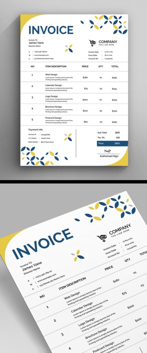 Business Invoice Design Template 583359217