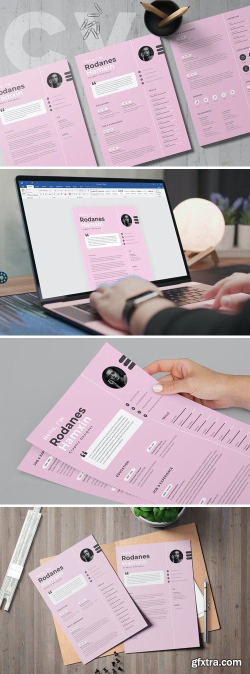 Creative Resume &amp; CV Template 7RPEF8U