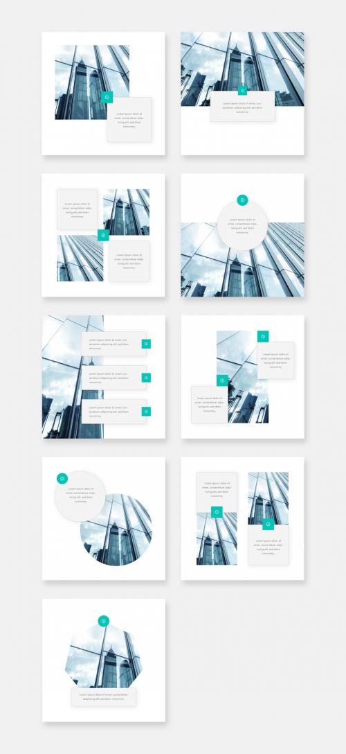 9 Business Layouts With Photo Placeholders and Copy space 583819983