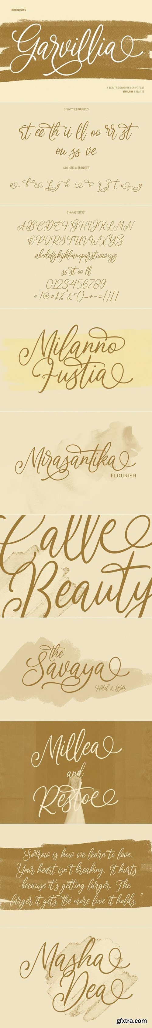 Garvillia Beauty Script Font