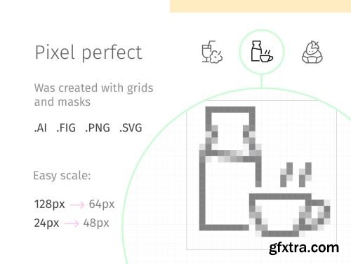 Flavors outline iconset Ui8.net