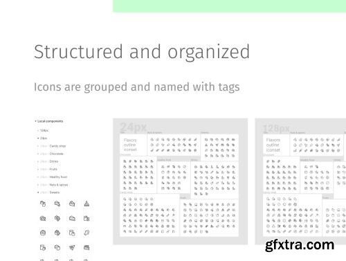 Flavors outline iconset Ui8.net