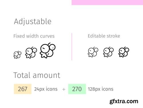 Flavors outline iconset Ui8.net