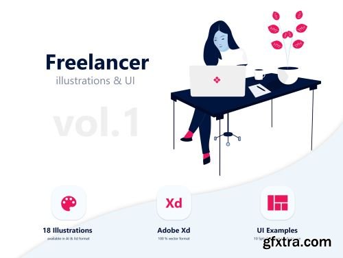 Freelancer Illustration Pack Vol 01 Ui8.net