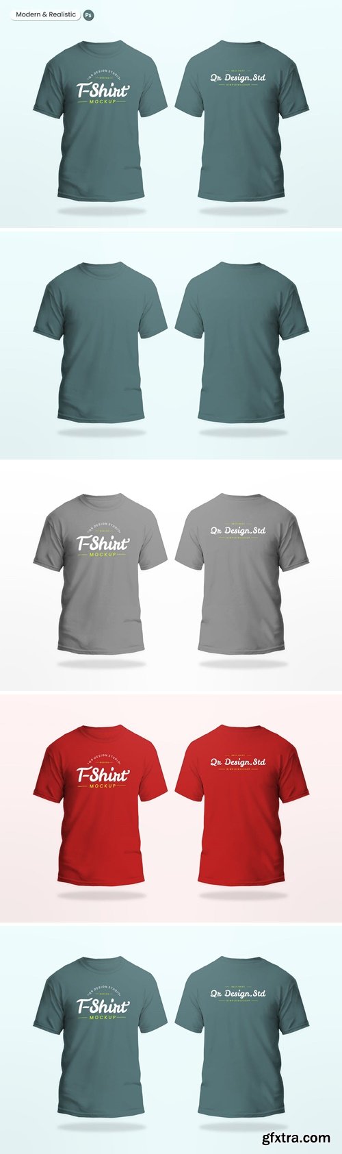 Front & Back T-Shirt Mockup JRCY49F