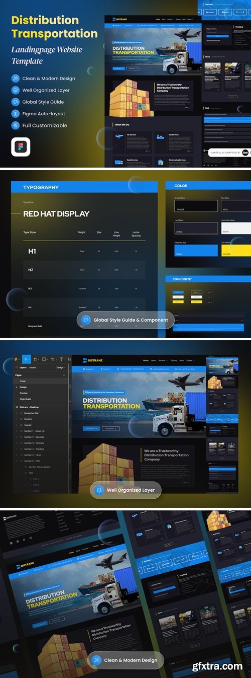 Distribution/Transportation Landing Page Website 9YM8QP9