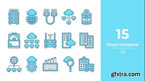 Videohive Cloud Computer Icon After Effect 46258948