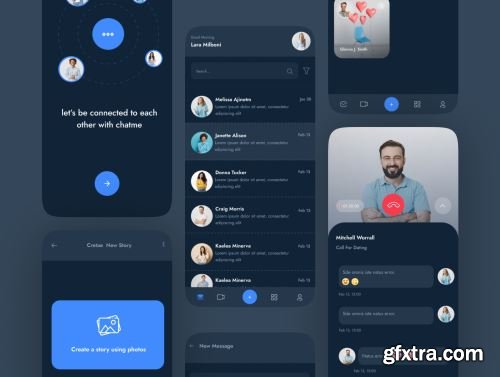 Fluchy | Chat & Video Messenger App UI Kit Ui8.net