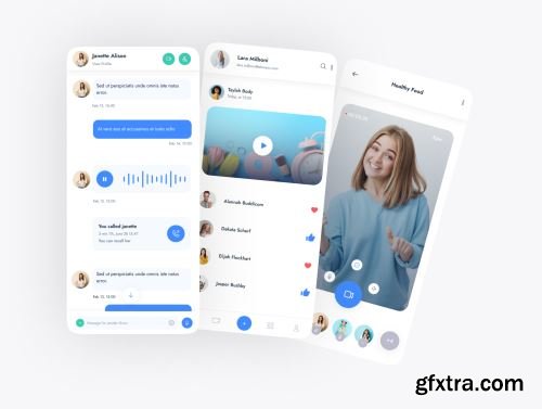 Fluchy | Chat & Video Messenger App UI Kit Ui8.net