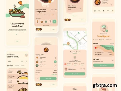 Foochi - Food Delivery App UI Kit Ui8.net