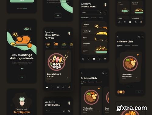 Foochi - Food Delivery App UI Kit Ui8.net