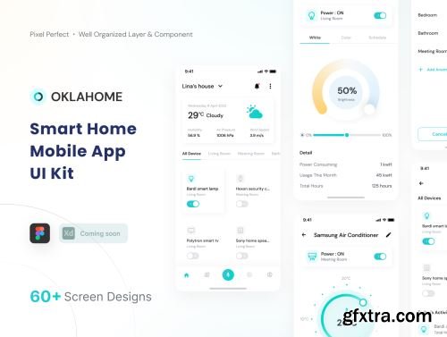 Oklahome - Smarthome Mobile App UI Kit Ui8.net