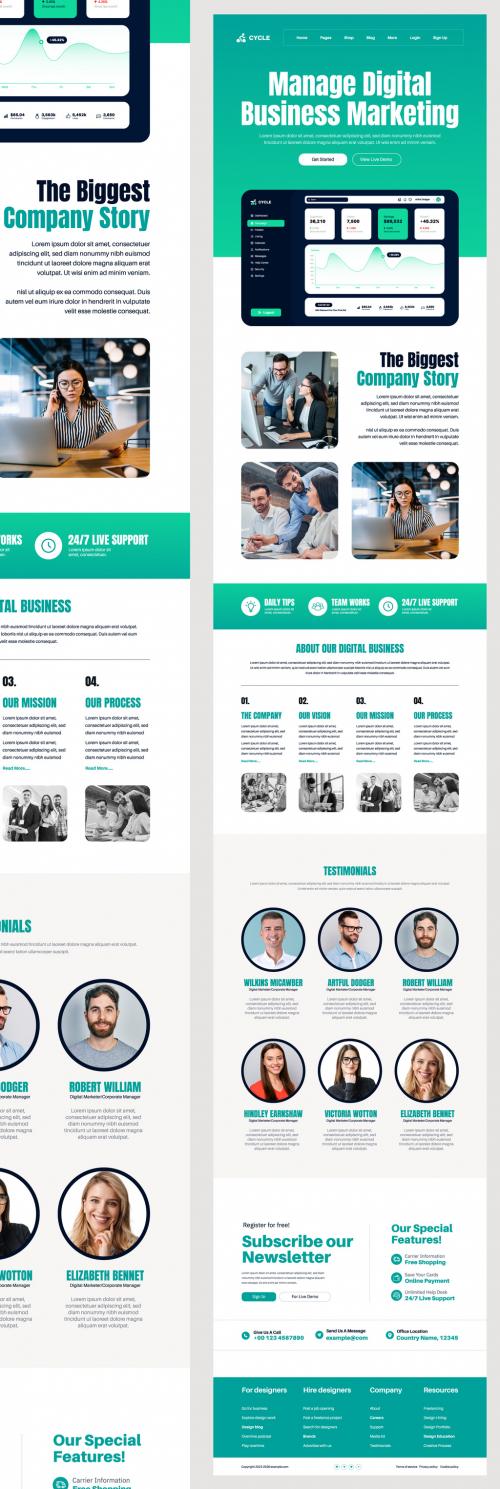 Manage Business landing Page UI UX Design 586106003