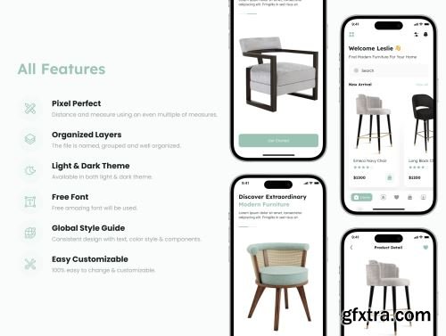 Melta - Ecommerce Furniture App UI Kit Ui8.net