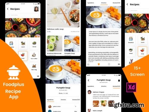 FoodPlus Recipe App Ui8.net