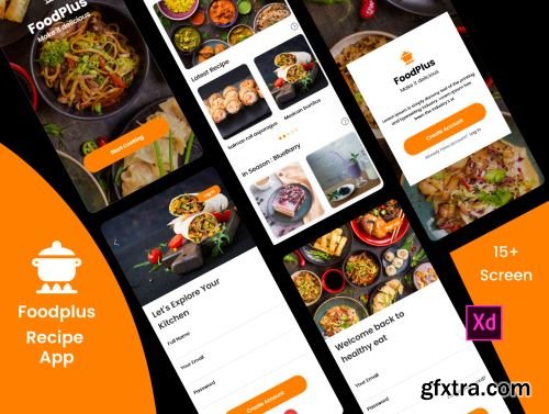 FoodPlus Recipe App Ui8.net