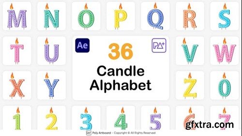 Videohive Candle Alphabet For After Effects 47343970