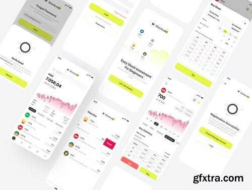 Stockvest - Stock App Mobile UI Kit Ui8.net