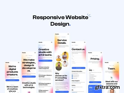 HexLab - Digital Marketing Agency Website UI Kit Ui8.net