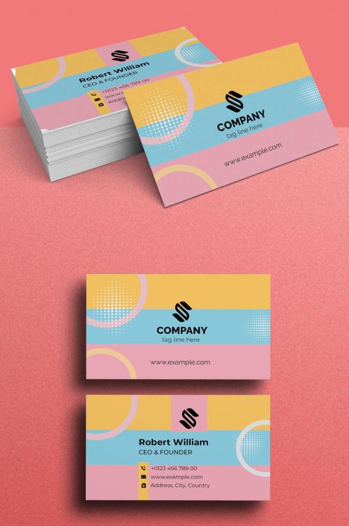 Fashion Style Business Card Design Template 579302344