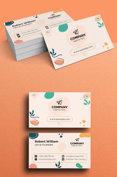 Geometric Business Card Design Template 579302350