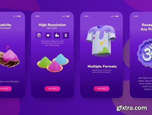 Holi Festival - 3D illustration Pack Ui8.net