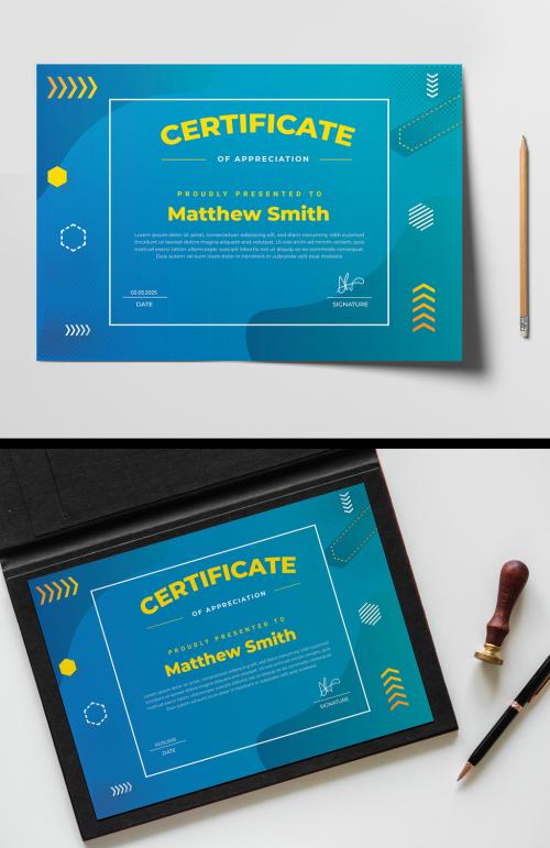 Gradient Certificate Design Template 579302411