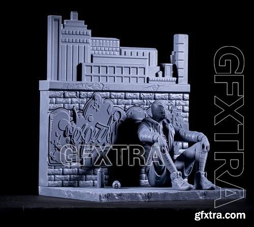 Miles Morales Diorama &ndash; 3D Print Model