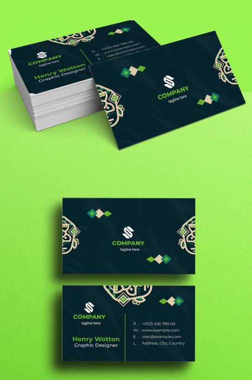 Colorful Business Card Design Template 579302519