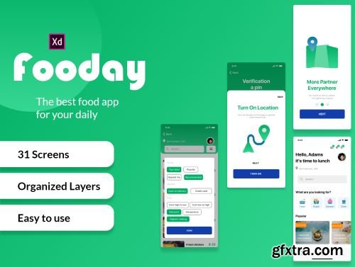 Fooday iOS Apps Ui8.net