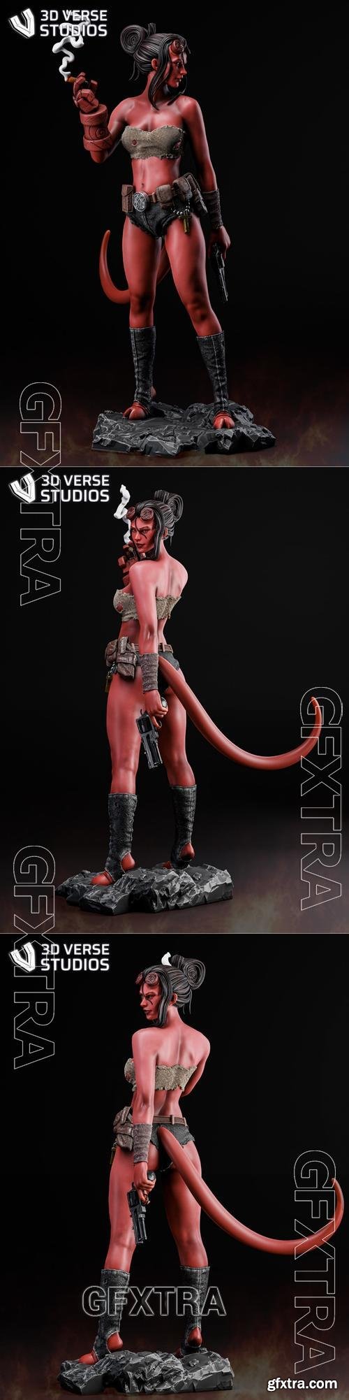 Verse Studios - Hellgirl &ndash; 3D Print Model