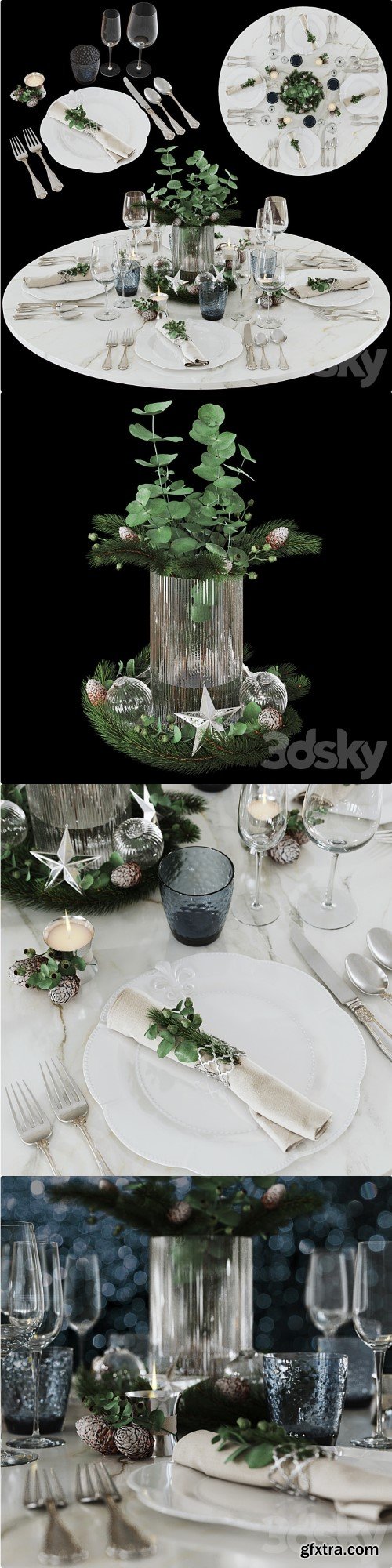 Table setting 3d model