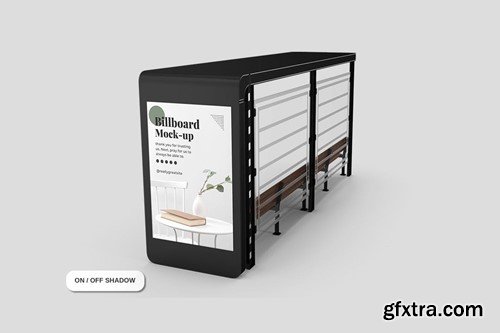 Billboard Bus Stop Station Mockup CRZU9TD