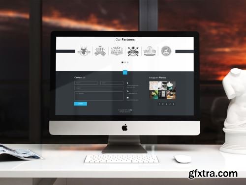 10 iMac Desk Mockups Ui8.net