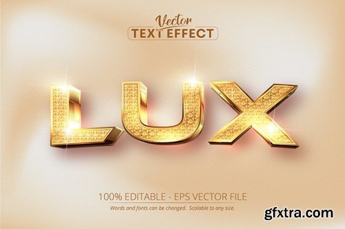 Lux - Editable Text Effect, Gold Font Style 9767DJY