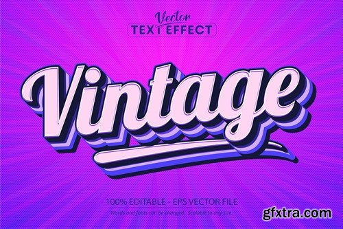 Vintage - Editable Text Effect, Retro Font Style NQP745U