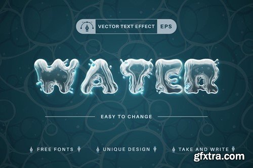 Transparent Drink - Editable Text Effect, Font Sty DSGYRU9