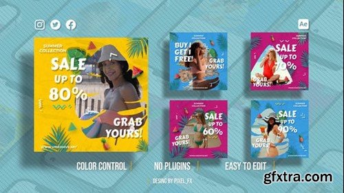 Videohive Summer Sale Instagram Posts 46527296