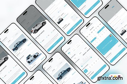 Car Rental Mobile App UI Kit V8KLSTE