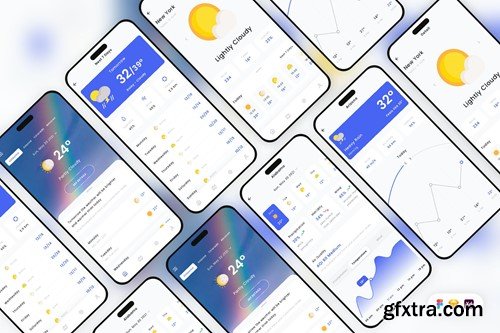 Weather Forecast Mobile App UI Kit 6MJSJCH