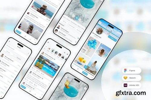 Social Media Mobile App UI Kit WL5WCDJ